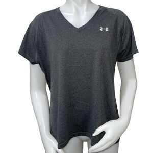 Women’s Grey Under Armour Coupe-Semi T Shirt Size Large